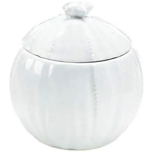 Conteneur de rangement pour salle de bain avec couvercle, pot en céramique en coton blanc pur (Vendu en lot de 24) Conteneur de rangement pour salle de bain avec couvercle, pot en céramique en coton blanc pur (Vendu en lot de 24)