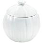 Bathroom Storage Container With Lid, Pure White Cotton Ball Ceramic Coffee Jar (Sold by Case, Pack of 24)