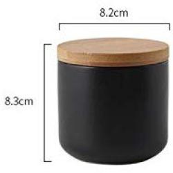 260Ml/800Ml/1000Ml Sealed Ceramic Storage Jar For Spices Tank Container For Eating With Lid Bottle Coffee Tea Caddy Kitchen,S Black