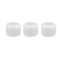 3PCS 100ML / 100G 3.4oz Refillable Empty Plastic Make-up Cosmetic Jars Face Cream Eye Shadow Lip Balm Lotion Sample Storage Container Pot Bottle Case Holder With Screw Cap (Clear)