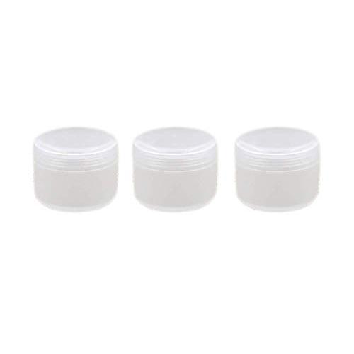 3PCS 100ML / 100G 3.4oz Refillable Empty Plastic Make-up Cosmetic Jars Face Cream Eye Shadow Lip Balm Lotion Sample Storage Container Pot Bottle Case Holder With Screw Cap (Clear)