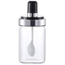 Mini Spice Jars Kitchen storage box sealed seasoning jar with spoon stainless steel seasoning pot