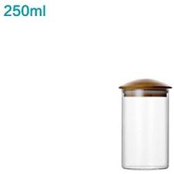 Yl Ly Transparent Glass Sealed Jars Pickled Honey Lemon Passion Fruit Food Bottle Large Mushroom Cover Straight Jar Mushroom Cover Straight 250Ml