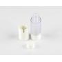 3PCS 15ml/0.5oz Plastic Airless Pump Bottle Empty Lotion Container Storage Sample Packing Pot Jar Vials Dispenser with White Cap for Cosmetic Essence Emulsion Skin Care Perfume(Clear)