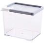 Kitchen Food Storage Jar Airtight Food Storage Kitchen Glass Jar Moisture-Proof Home Multi-Purpose Jam Bottle Cruet Plastic Biscuit Storage Box Storage Tank (Color : Gray 530ml)