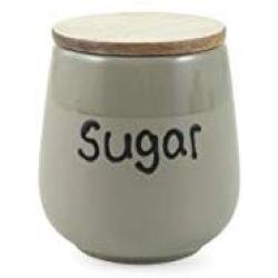 Villa dEste Home Tivoli Sugar Jar, Stoneware, Grey, One Size