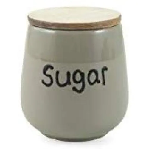 Villa dEste Home Tivoli Sugar Jar, Stoneware, Grey, One Size
