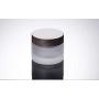Frosted Glass Bottle Cream Jars Empty Refill Cosmetic Sample Packing Travel Containers With PE Disc Liner,2Pcs (50g)