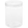 XISAOK 7.5cm OD Clear Strong PET Round Food Storage Container Jar Sealed with Clear Lid