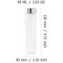 Empty Clear Travel Portable Glass Wish Bottles with Silver Aluminum Cap Essential Oil Powders Cream Ointments Grease Storage Container Jars Cosmetic Makeup Sample Packing .(2.03 Oz,15 Pcs）
