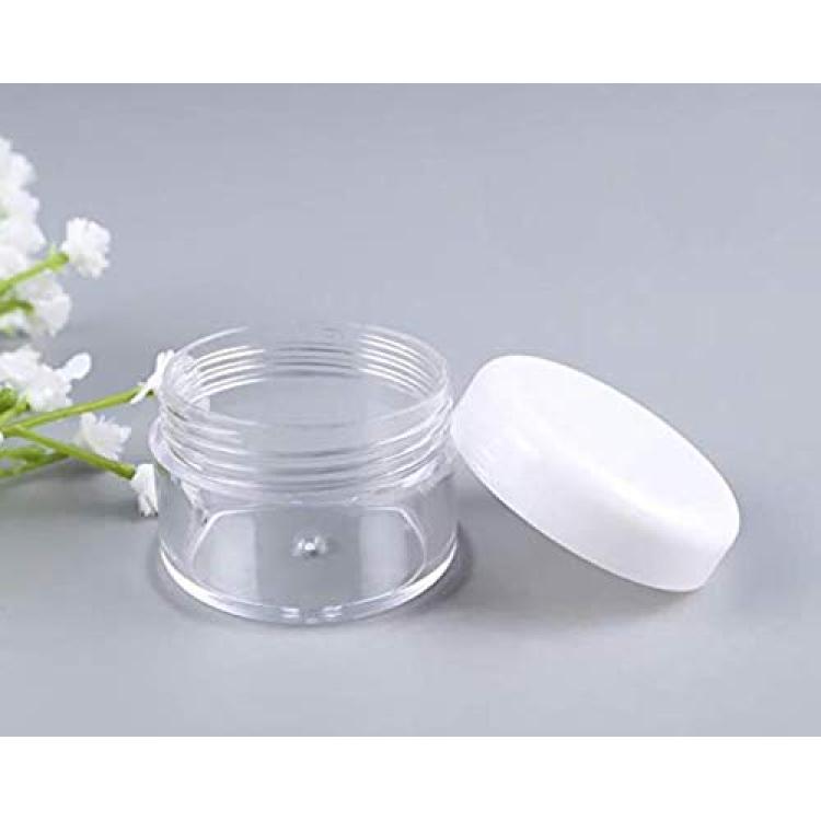 50PCS 10Gram 10ML Cosmetic Sample Containers Small Jars Bottle Storage  Container Plastic Round Pot Tiny Makeup