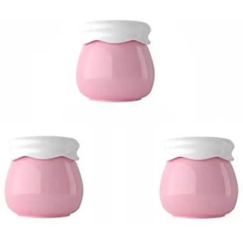 3 Pièces Mini Récipients de Crème Portables avec Bouchon Blanc, Pots de Récipient Plastique Réutilisables pour Cosmétiques et Crèmes Visage/Main (10g/0.35oz)