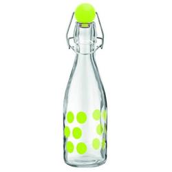 Zak Designs Dot Glass Bottle Green, Green, 250 ml