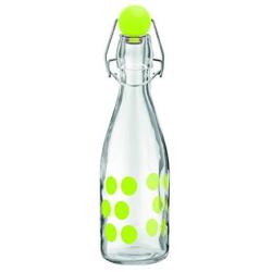 Zak Designs Dot Glass Bottle Green, Green, 250 ml