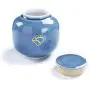 Conteneur en céramique Dehua pour thé, jarre en porcelaine, réservoir de stockage étanche, bocaux avec couvercles (Bleu clair B) Conteneur en céramique Dehua pour thé, jarre en porcelaine, réservoir de stockage étanche, bocaux avec couvercles (Bleu clair B)