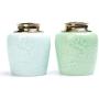 Mini Food Storage Jar Tea Storage Containers Tea Tins, Ceramics Tea Canister Traditional Tea Caddy, Portable Sealed Storage Tank Can Store Tea/Honey/Seed/Coffee (Sky Blue)