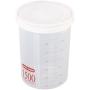 Ecosin Food Storage Plastic Container With Lids Sealing Pot Powder Jar,Containers Transparent Plastic Storage Box Dry Dried Food Storage Box Container Box (C)