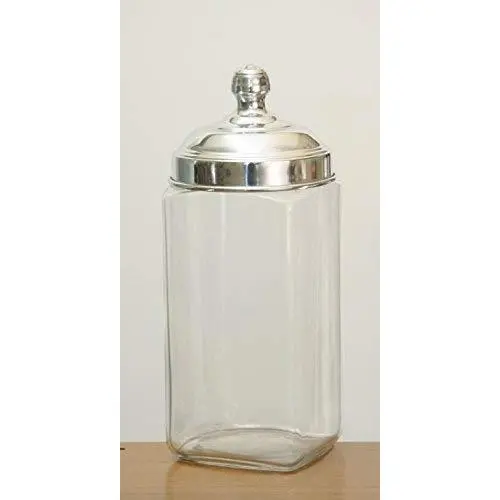 Italo Ottinetti Platz Glasbehälter, polierter Aluminiumdeckel 1,5 Liter, Aluminium, Metallic, Eine Größe