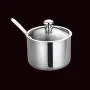UPKOCH Stainless Steel Seasoning Pot Spice Jar Condiment Storage Container for Restaurant Home Kitchen