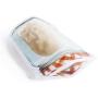 Pack of 100 Reusable Red and White Picnic Mason Glass Jar Design Snack Storage Stand-Up Ziplock Pouch (Red & White, 1.5oz)