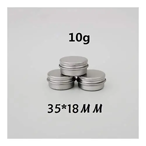 20 Stück 5g 10g 15g 20g 30g 40g 50g 60g Aluminium Tin Gläser Metall Kosmetik Gesichtspflege Augencreme Lippenbalsam Verpackung (Größe: 10g)