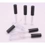 6Pcs 4ml Eyeliner Vials Tube Empty Refillable Plastic Clear Mascara Tube Eyelashes Tube Eyeliner Bottle With Plug and Black Lid Portable Travel Eyelash Growth Oil Tube Container