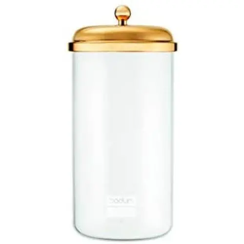 Bodum 11714-17S Classic Storage Jar, 68 Oz, Gold Bodum 11714-17S Classic Storage Jar, 68 Oz, Gold
