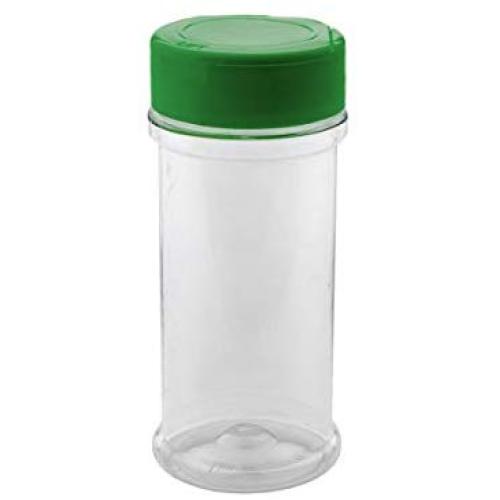 Marketing Holders Popcorn Salt Dispenser Powdered Sugar Empty Spice Seasoning Container Salt Pepper Shaker Dry Herb Bottle Cinnamon Sugar Sifter 8 oz Green Lid Pack of 1