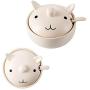 Mini Spice Jars Cute cartoon animal seasoning jar set with hole kitchen ceramic seasoning box