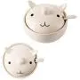 Ensemble de petits pots d'assaisonnement en céramique d'animaux animés, avec trou pour la cuisine.