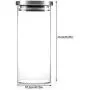 Bocal de Conservation pour Graines de Café - 1000ml Verre, Bouchon en Acier Inox pour Cuisine et Alimentation Bocal de Conservation pour Graines de Café - 1000ml Verre, Bouchon en Acier Inox pour Cuisine et Alimentation