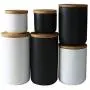Dichter Keramik-Aufbewahrungsbehälter 260 ml/800 ml/1000 ml mit Deckel für Gewürze, Tankbehälter, Essbehälter, Kaffee-Tee-Caddy, Küchenbehälter, Schwarz