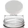Jarming Collections - 2 Quart Glass Mason Jars -Extra Wide Mouth with 2 Plastic (BPA Free) Storage Lids- Made in the USA (2 White Plastic Lids)