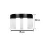 6PCS 120ML 4oz Refillable Transparent Wide Mouth Bait Vial Packing Bottles with Black Screw Cap-Plastic Pot Jars Cream Lotion Cosmetic Storage Holder Containers