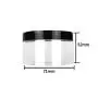 6PCS 120ML 4oz Refüllbare Transparente Weitmuндige Köderflaschen Packungsbehälter mit Schwarzschraubverschluss – Kunststoffbehälter für Cremes, Lotionen, Kosmetik