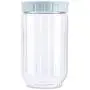 Transparente Kunststoff-Behälter mit Verschluss, Küchentrockenmittelbehälter, Lagertiegel, Flasche, Blau, Größe M