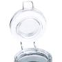 1/3/6/9/12 Pcs 3 Airtight Square Spice Glass Jar with Leak Proof Rubber Gasket and Hinged Lid for Home,3Pcs A Set