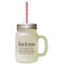 Brown Enjoy The Journey #2 Frosted Glass Mason Jar With Straw