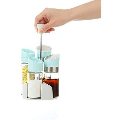 LQQGXLCondiment bottle, jar condiment storage box Spice jar Oil dispenser Glass storage jar Spice jar Small sealed food storage container Spice storage box
