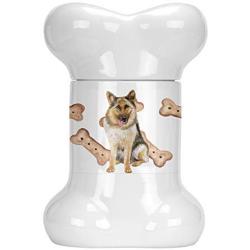 Carolines Treasures CK2234BSTJ German Shepherd Bone Shaped Treat Jar, multicolor