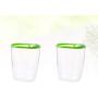 UPKOCH 3pcs Kitchen Food Containers Clear Airtight Dry Food Storage Organizer with Lids for Fridge Cabinet Baking Supplies Flour Green