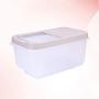 BESTONZON Household Sealed Insect-proof Rice Bucket Storage Box Plastic Moisture-proof Rice Cylinder 10kg Kitchen Thick Flour Bucket, 8kg capacity