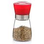 Salt Pepper Mill Grinder Glass Shaker Spice Container Condiment Jar Holder Grinding Bottle Kitchen Tools,Red
