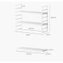 HFREOI 2-Tier Countertop Rack, Tabletop Storage Organizer Shelf Holder for Jars Bottle Bathroom Cans Foods Spice Height-Adjustable, White