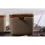 Mini Spice Jars Japanese health pottery seasoning jar set flip lid with spoon