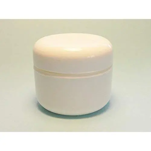 2 Oz White Double Wall Plastic Jar with Dome Lid (12 Per Bag)