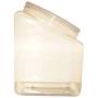 Pack of 4 Plastic Candy Containers With Lids ? Retro Plastic Clear Candy Container Counter-top Jars - Easy Refill Wide Mouth Opening For Easy Refill