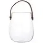 Unique Chic Nordic Glass Storage Jar Bottle With Leather Handle Minimalist Desk Storage Bottle Organizer Flower Vase Container,Clear3 Unique Chic Nordic Glass Storage Jar Bottle With Leather Handle Minimalist Desk Storage Bottle Organizer Flower Vase Container,Clear3