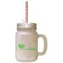 Bouteille en verre Frosted Mason avec Bec Verseur et Brosse Verte. Bouteille en verre Frosted Mason avec Bec Verseur et Brosse Verte.