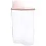 Küchenbehälter, Dosen mit Messbecher und Waage Abdeckung, luftdichte Lebensmittelbehälter für ovale, schräge Öffnungen, großer Fassungsvermögen, gute Abdichtung, Pink-2,5L